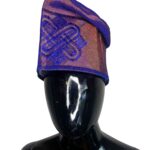 African, Nigerian Yoruba Purple Fila Traditional Head Cap/ Hat (B) - Image 2