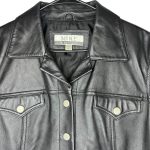 (L/XL) 90s Vintage 100% Leather Women Black Jacket - Image 2