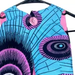 (2T) Blue & Pink African Print Toddler Girl Vest/ Blouse - Image 4