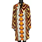 African Print Retro Print Women Fit Dress/ Blouse - Image 2