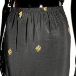(Medium) Animal Prints Women Vintage Black Long Skirt - Image 3