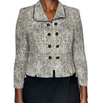 (Large) Vintage Women Formal Long Sleeve Button Up Collar Shirt - Image 3