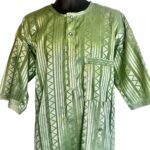 (L/XL) African Men Lace & Senator Style Nigerian Mint Green Shirt & Pants - Image 4