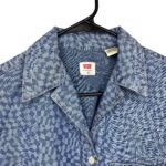 (Medium) Blue Jean Retro Look Levi’s Collar Shirt - Image 3