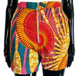 African Print Women Multicolored Shorts - Image 3