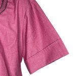 (Large) African Pink Nigerian Senator Style Men Two Piece Top & Pants - Image 4
