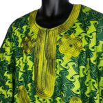 (2XL) African Nigerian Print Men Agbada Two Piece Kaftan/ Shirt & Pants - Image 6