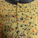 (Large) Mustard Green African Print Men Two Piece Set Shirt & Top - Image 4