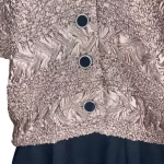 (One Size) Rose Gold Vintage Women Scrunched Designs Blouse - Image 5
