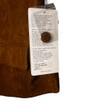 (Large) Vintage Men Carmel Brown Leather Buttoned Vest - Image 5