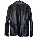 (L/XL) 90s Vintage 100% Leather Women Black Jacket - Image 6