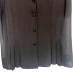 (L/XL)Vintage Black Women Blouse w/ Embroidered Floral Detail - Image 7