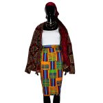 African Ghana Print Multicolor Women Pencil Skirt - Image 3