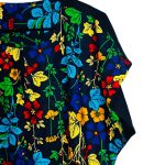 (Large) Flower African Print Men Agbada Kaftan Shirt - Image 4