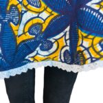 (S/M) African Print Blue Flair Out Flared Sleeve Women Dress - Image 5