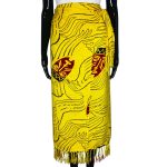 (2XL) Yellow Tribal Style Women Long Wrapper/Skirt - Image 3