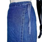 (XL) Blue Jeans Long Women Vintage Wrapper/ Skirt - Image 3