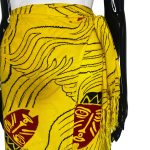 (2XL) Yellow Tribal Style Women Long Wrapper/Skirt - Image 4