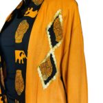 (One Size) Vintage Burnt, Orange And Black, Tribal Design, Women Cardigan/Duster - Image 3