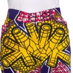 African Print Women Multicolored & Red Shorts - Image 3