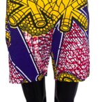 African Print Women Multicolored & Red Shorts - Image 4