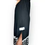(4XL) Vintage Black Skirt with Black & White Tribal Print Boarder - Image 7
