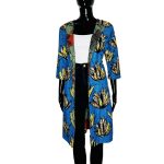 (Small) Reversible/ Two Sided Women African Print Multicolor Long Blazer￼