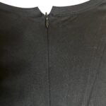 (One Size) Stretchy Fitted Black African Midi Dress w/ Multi Colored Ankara Print Detail - Image 8