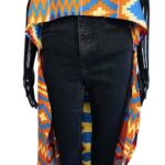 Ghana African Print Women Multicolored Asymmetric Women Blouse - Image 4