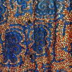(Small) Orange And Blue Unisex African Print Collar Shirt - Image 5