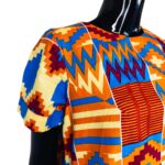 Ghana African Print Women Multicolored Asymmetric Women Blouse - Image 5