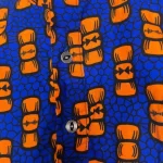 (18 Months) Blue & Orange African Prints, Baby Boy, Two-Piece Shirts And Shorts - Image 3