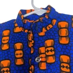 (18 Months) Blue & Orange African Prints, Baby Boy, Two-Piece Shirts And Shorts - Image 4