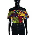 Multi Colored Ankara Print African Halter Top Blouse - Image 2