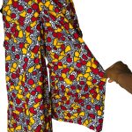 Orange & Red Women African Print Gaucho Pants - Image 5