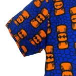 (18 Months) Blue & Orange African Prints, Baby Boy, Two-Piece Shirts And Shorts - Image 6