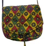 Red, Yellow, & Green Woman Long Handle Handbag - Image 3