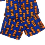 (18 Months) Blue & Orange African Prints, Baby Boy, Two-Piece Shirts And Shorts - Image 2