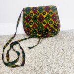 Red, Yellow, & Green Woman Long Handle Handbag - Image 5