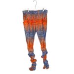 (Large) Orange & Blue Women African Print Scrunched Pants - Image 5