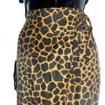 (Medium) Cheetah Print Brown & Black Long Tie Wrapper/ Skirt - Image 4