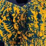 Traditional African Print Green And Orange Flair Out Women Top - Image 4