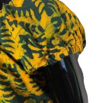 Traditional African Print Green And Orange Flair Out Women Top - Image 6