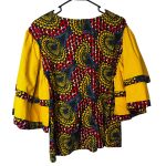 Red & Yellow African Print/ Ankara Women Butterfly Sleeve Blouse ￼ - Image 6