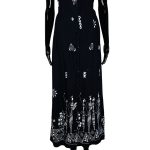 (Medium) Black Vintage 90’s Tribal Prints Long Dress - Image 3