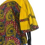 Red & Yellow African Print/ Ankara Women Butterfly Sleeve Blouse ￼ - Image 5