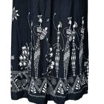 (Medium) Black Vintage 90’s Tribal Prints Long Dress - Image 4