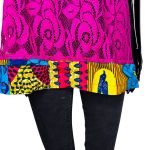 Pink Mesh Women Shirt/ Blouse w/ Ankara Print - Image 3
