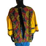 Red & Yellow African Print/ Ankara Women Butterfly Sleeve Blouse ￼ - Image 7