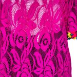 Pink Mesh Women Shirt/ Blouse w/ Ankara Print - Image 4